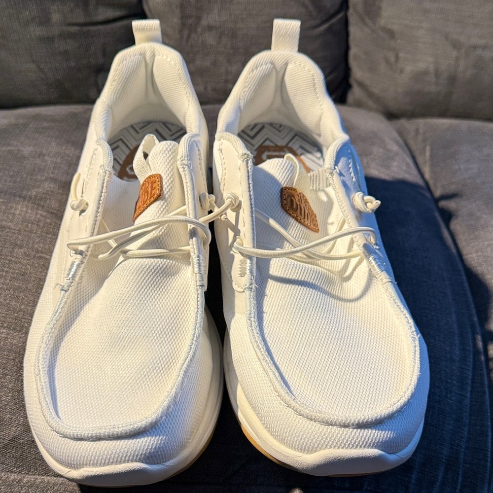 Hey Dude Men's White Loafers